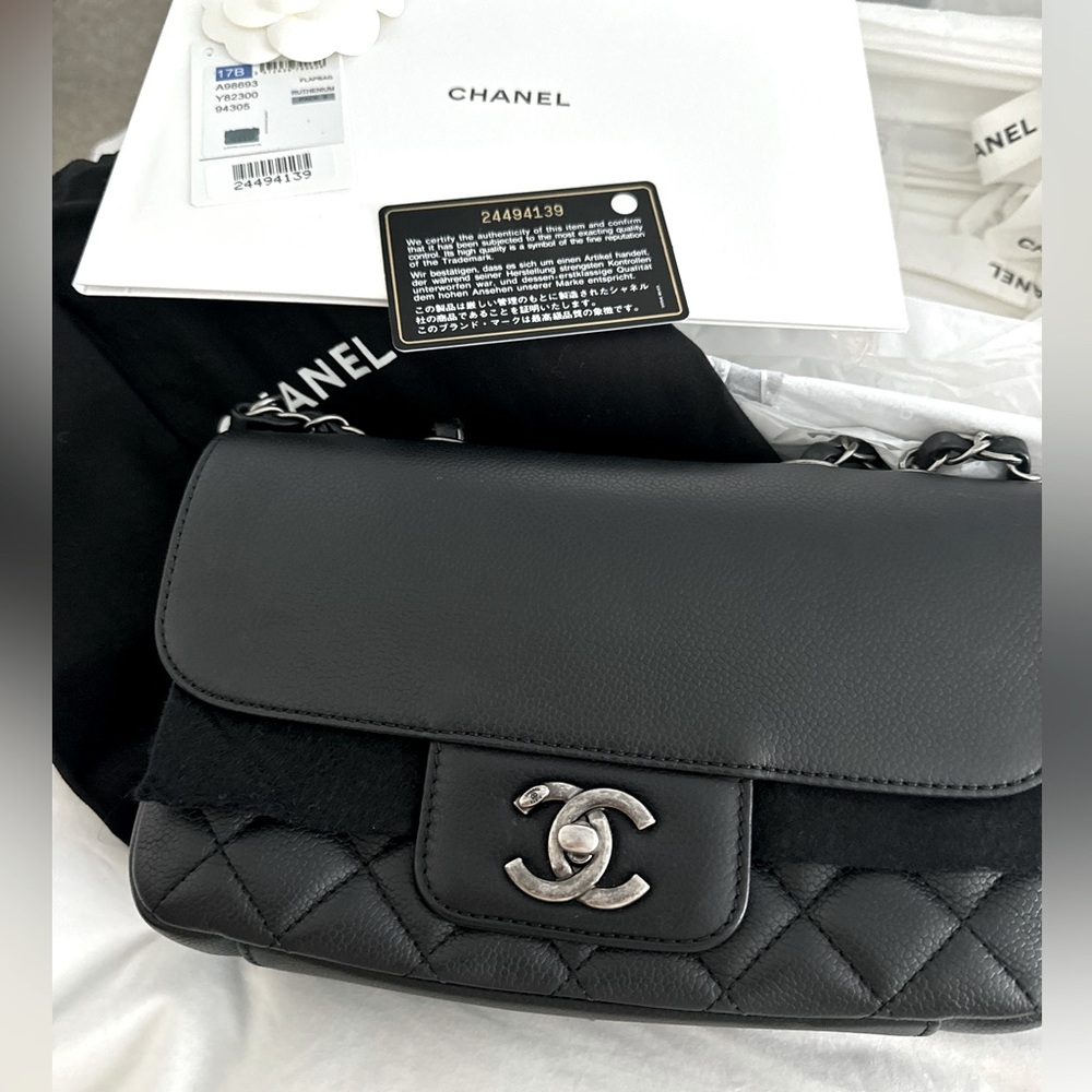 Chanel Flap with Ruthenium Hardware